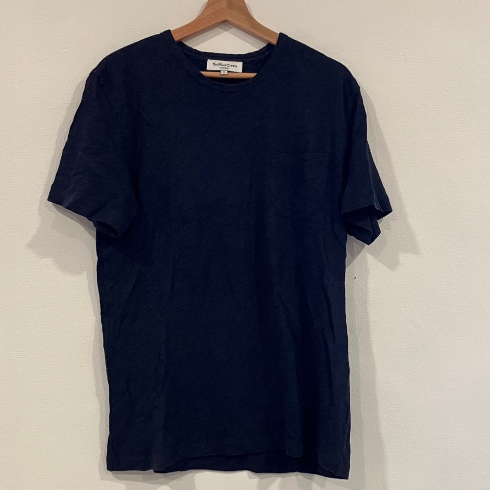YMC medium navy pocket T